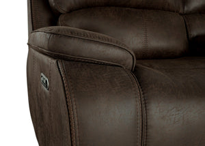 Brookings - Glider Recliner With Power Headrest & Footrest - Brown