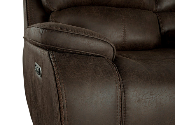 Brookings - Console Loveseat With Power Headrest & Footrest - Brown