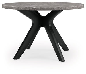 Have a seat at this dining table and embrace the feel of casual contemporary design. Its matte black frame and contrasting faux marble top give off a decidedly modern vibe. This is a table that-'s sure to serve you and your besties well.<br><br><b>Additio