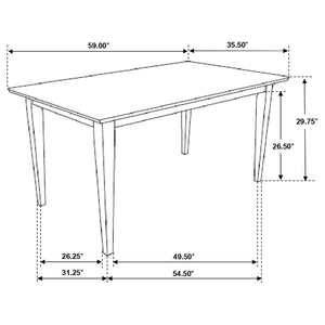 Gabriel - Rectangular Wood Dining Table - Cappuccino