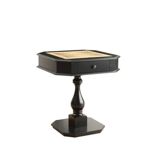  and the table can be used for entertaining or serving. The clipped corners add a sense of traditional craftsmanship while eliminating sh