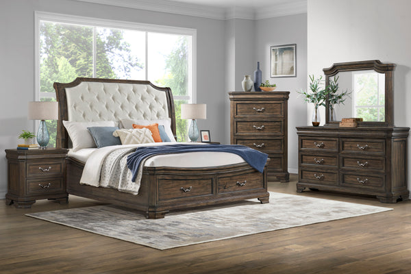  a testament to enduring craftsmanship and timeless style. This set includes a stunning bed