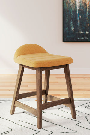 Lyncott - Mustard / Brown - 5 Pc. - Counter Table