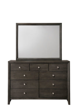 Evan-Dresser/ Mirror-Gray<h4><b>Evan - Dresser - Gray</b></h4> <table width="100%"><colgroup><col style="width: 30%"> <col style="width: 70%"> </colgroup> <tbody> <tr> <td>Dimensions</td> <td> 55.12"L x 16.42"D x 38.15"H</td> </tr> <tr> <td>Weight</td> <t