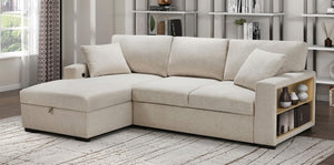 Pompano Sectional with Pull-Out Bed and Storage Chaise