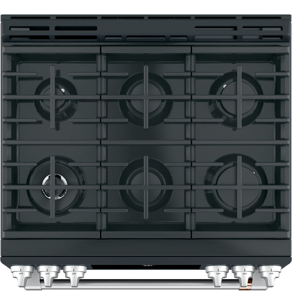 Café™ 30" Smart Slide-In, Front-Control, Gas Range with Convection Oven