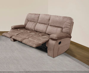 Chapman - Manual Glider Reclining Sofa And 2 Recliners - Light Brown