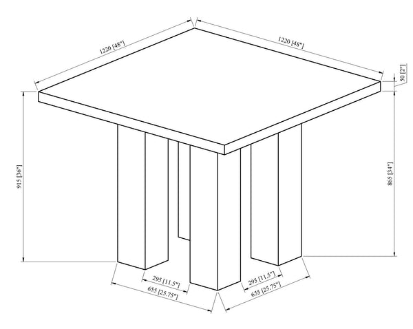 Parkside - Counter Height Table - White / Black