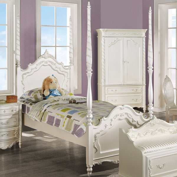 Pearl - Twin Bed - Pearl White
