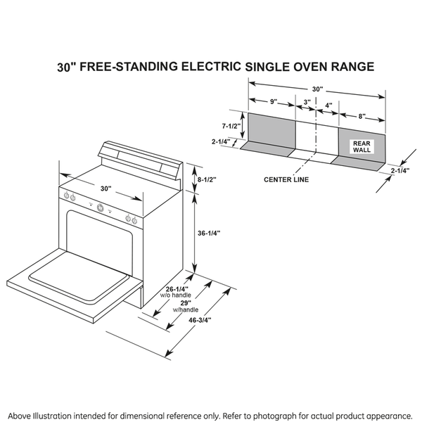 GE® 30" Free-Standing Electric Range