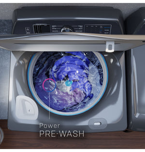 GE Profile 5.3 cu. ft. High-Efficiency Smart Top Load Washer in Sapphire Blue