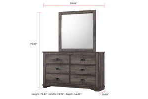  horizontal lines and a gently sloped headboard
