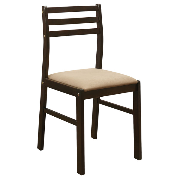 Bucknell - 3 Piece Round Drop Leaf Dining Table Set - Cappuccino