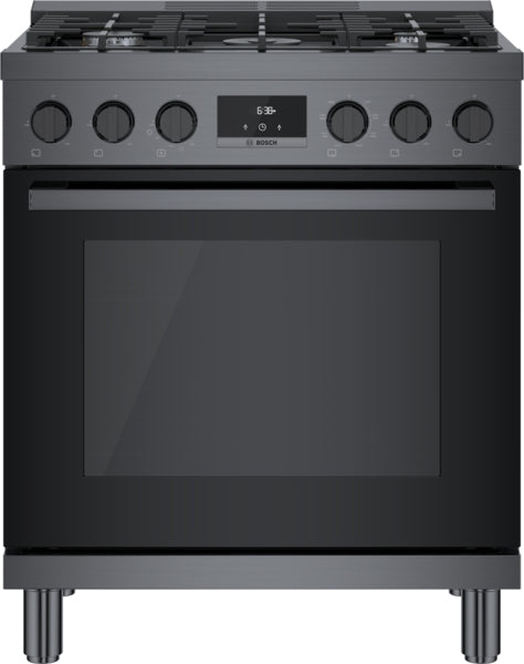 800 Series, Dual Fuel Freestanding Range, 30'', Black Stainless Steel
