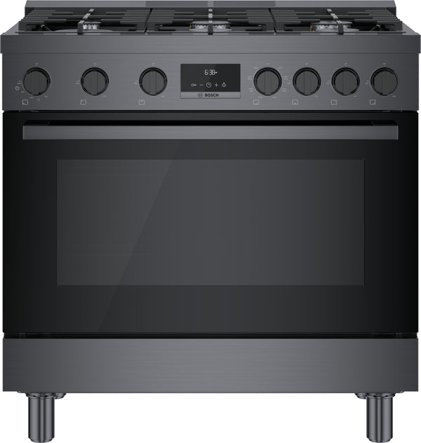 800 Series, Dual Fuel Freestanding Range, 36'', Black Stainless Steel