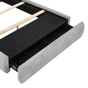 Reverie - Upholstered King Storage Bed - Pewter