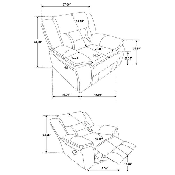 Greer - Upholstered Swivel Glider Recliner Chair - Brown