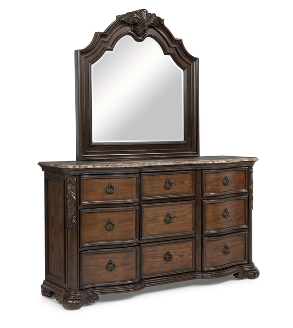 Ludwig - King 5 Piece Bedroom Set - Dark Brown