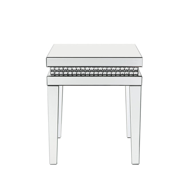  the Lotus End Table will be an ultimate statement piece for your dreamy living room. This mirrored furniture features reflective surface for a multi-layered look