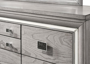  with integrated LED lighting on the tufted headboard adding a luxurious focal point. The collection includes a bed