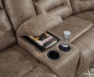Ravenel - Fossil - 4-Piece Power Reclining Sectional With Raf Power Reclining Loveseat With Console
