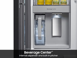 Bespoke 3-Door French Door Refrigerator (24 cu. ft.) with Beverage Center™ in White Glass