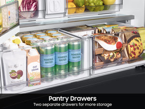 Bespoke 3-Door French Door Refrigerator (24 cu. ft.) with Beverage Center™ in White Glass