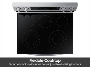 6.3 cu. ft. Smart Freestanding Electric Range with Rapid Boil™ & Self Clean in Stainless Steel