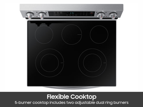 6.3 cu. ft. Smart Freestanding Electric Range with Rapid Boil™ & Self Clean in Stainless Steel