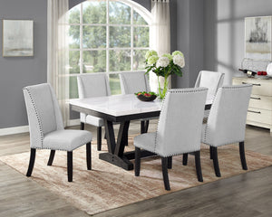 Varley - 6 Piece Dining Room Set - White / Gray