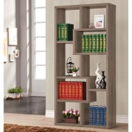 Bookcases Multiple Cubed Rectangular Bookcase, Weathered Grey
