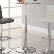 LED 42” Transitioning LED Bar Table with Chrome Base