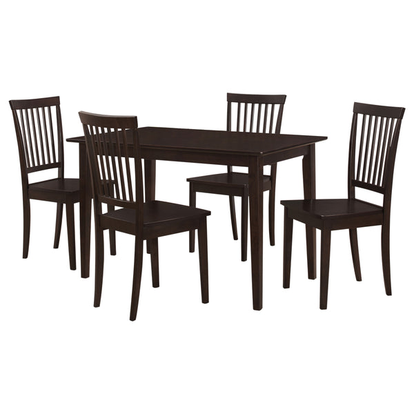 Juego de comedor rectangular de 5 piezas Gomez - Capuchino