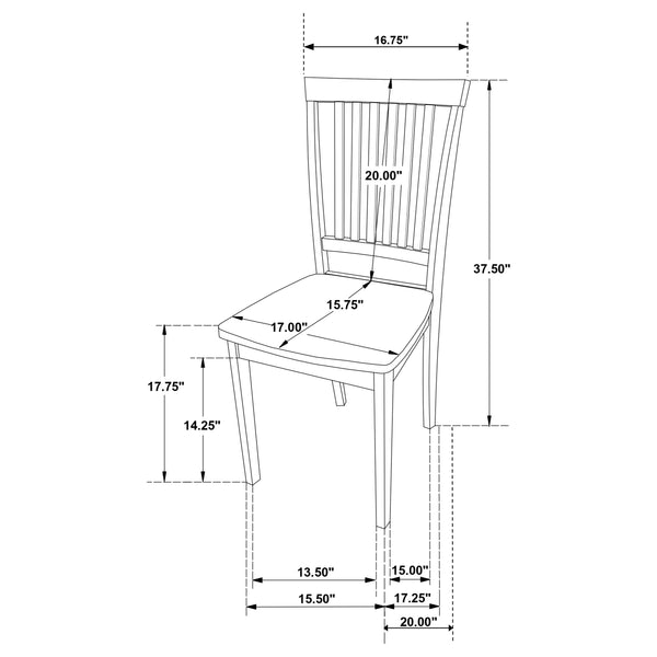 Juego de comedor rectangular de 5 piezas Gomez - Capuchino
