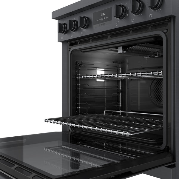 800 Series, Dual Fuel Freestanding Range, 30'', Black Stainless Steel