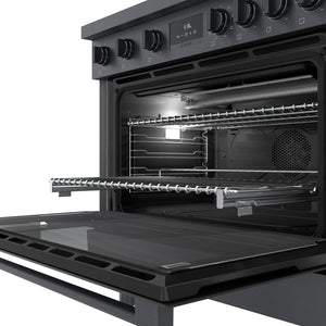 800 Series, Dual Fuel Freestanding Range, 36'', Black Stainless Steel