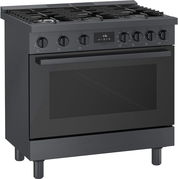 800 Series, Dual Fuel Freestanding Range, 36'', Black Stainless Steel