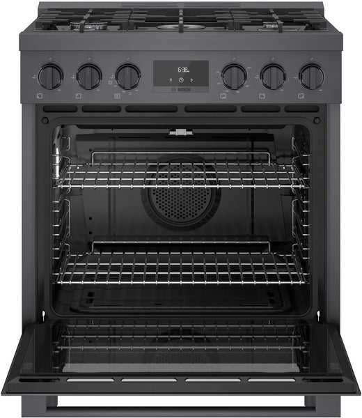 800 Series, Gas Freestanding Range, 30'', Black Stainless Steel