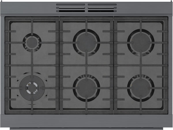 800 Series, Gas Freestanding Range, 36'', Black Stainless Steel
