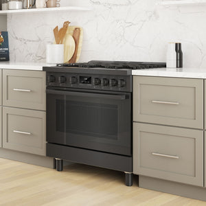800 Series, Dual Fuel Freestanding Range, 36'', Black Stainless Steel
