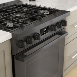 800 Series, Gas Freestanding Range, 30'', Black Stainless Steel