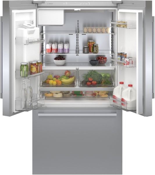 500 Series, French Door Bottom Mount Refrigerator, 36'', Stainless steel (with anti-fingerprint)