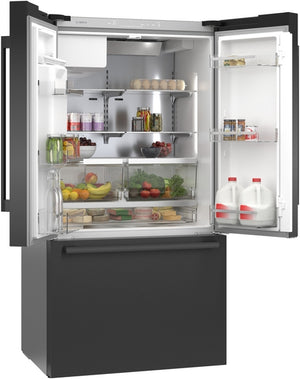 500 Series, French Door Bottom Mount Refrigerator, 36'', Black Stainless Steel