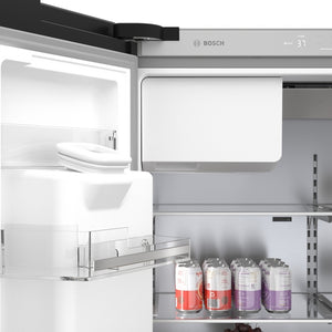 500 Series, French Door Bottom Mount Refrigerator, 36'', Black Stainless Steel