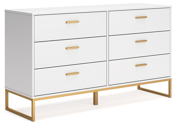 Light and bright, this dresser is inspired by chic design. A matte white finish and goldtone accents offer an elegant touch to this so-cool piece. It beautifully blends the hues of natural living with the edginess of your modern lifestyle.<br/><br/><b>Pro
