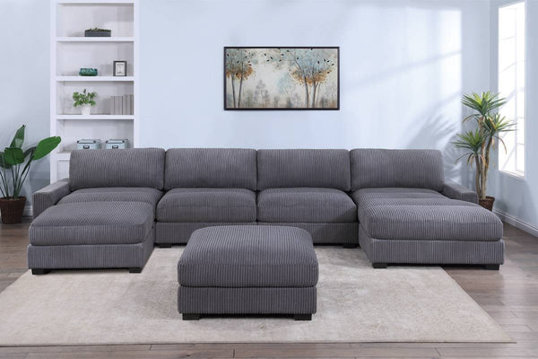 This flexible modular system allows for endless configuration, adapting to any room size. The clean, defined seating areas provide firm yet yielding comfort. Its highly customizable nature adds immense functional value, creating a sophisticated and person