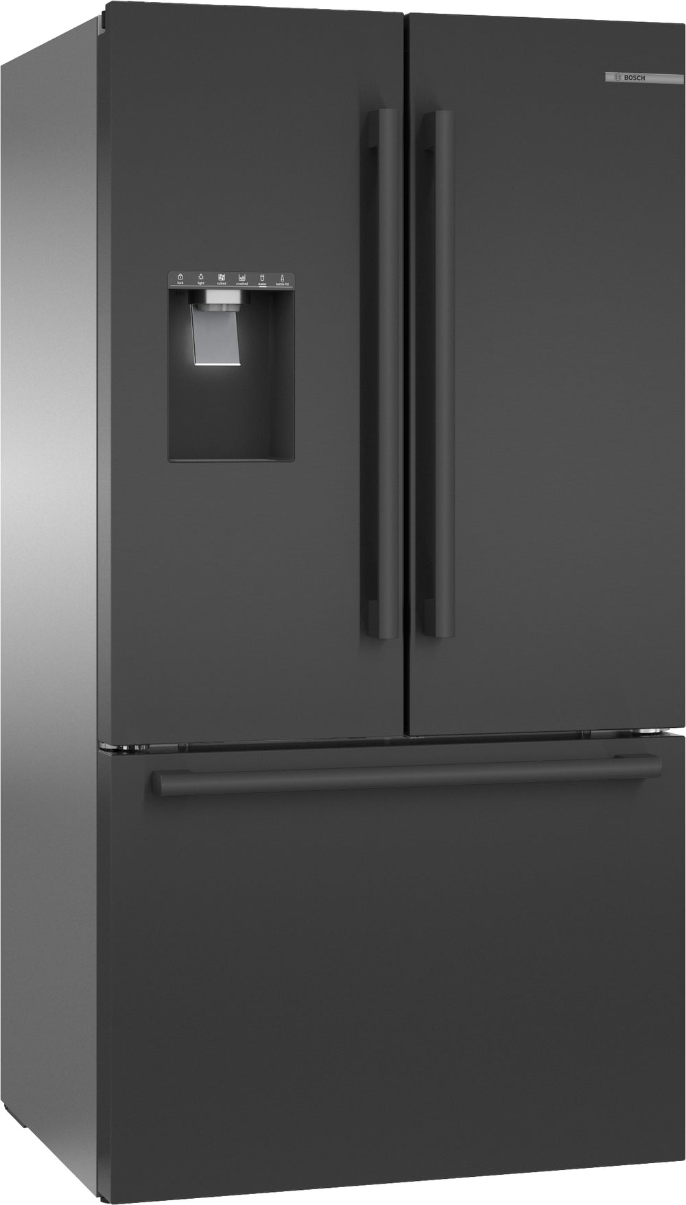 500 Series, French Door Bottom Mount Refrigerator, 36'', Stainless steel (with anti-fingerprint), Black Stainless Steel