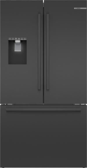 500 Series, French Door Bottom Mount Refrigerator, 36'', Stainless steel (with anti-fingerprint), Black Stainless Steel