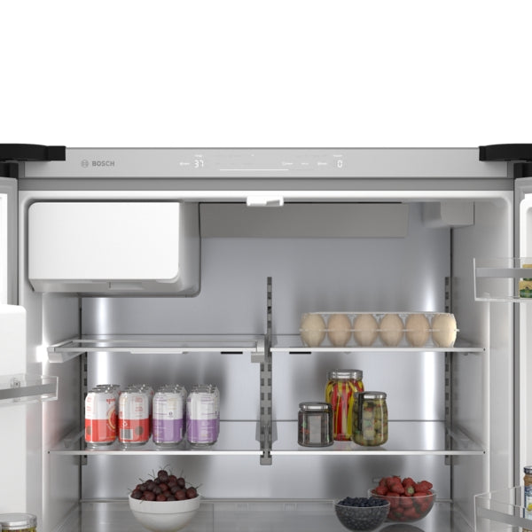 500 Series, French Door Bottom Mount Refrigerator, 36'', Stainless steel (with anti-fingerprint), Black Stainless Steel