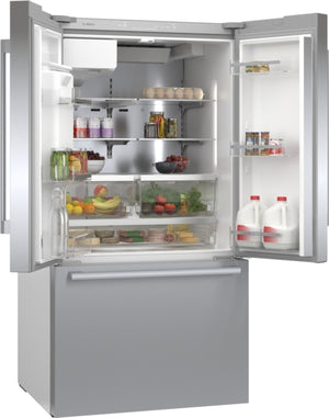 500 Series, French Door Bottom Mount Refrigerator, 36'', Stainless steel (with anti-fingerprint)